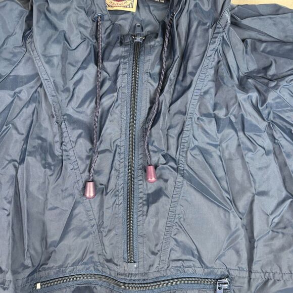 Vtg Authentic County Seat Jeanswear Hooded Windbreaker Jacket USA 80’s 90’s Med - Picture 7 of 10